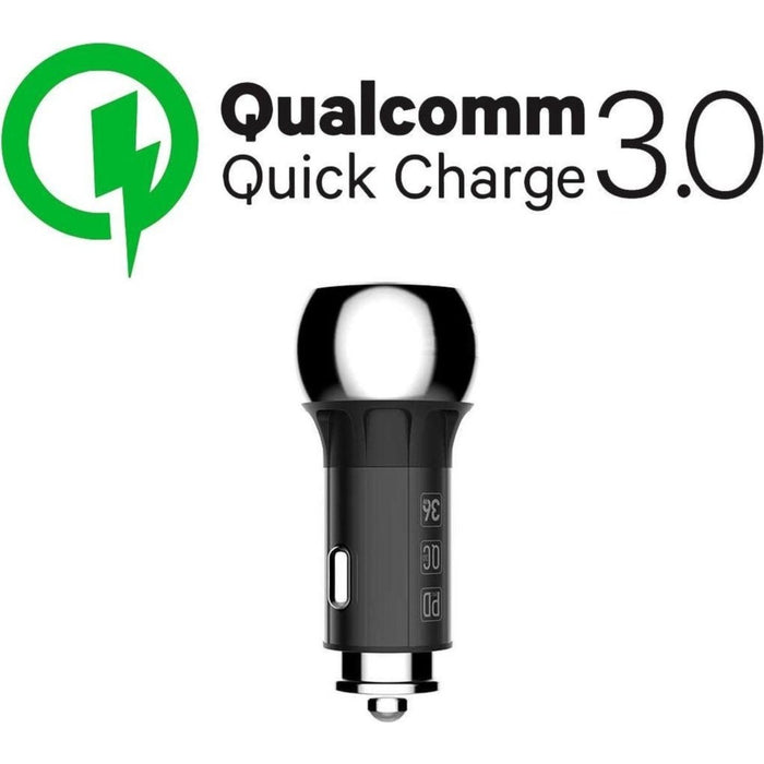 36W Auto Oplader | 36W USB C Super Fast Car Charger | Total PD PPS Samsung Galaxy Note 10 Plus/Note 20 Ultra/S20 Ultra 5G/S21/A70/A71/Z fold 2 5g/M31s/Tab S7 Plus,45W + 18W QC3.0 Dual Ports - Opladers - Phreeze
