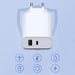 4x Dual adapter USB-A & USB-C aansluiting - Geschikt voor Samsung & Apple iPhone (7, 8, X, XR, XS, 11, 12) - Opladers - Phreeze