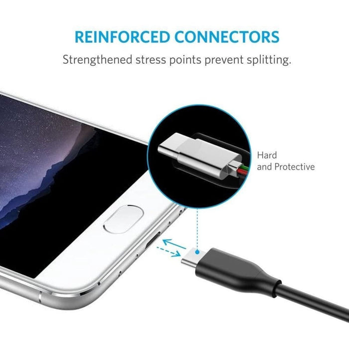 4x USB-C Data- en Laadkabel 1.5M - Uitrekbaar - Krulsnoer- 2.4A Snellader Kabel - Fast en Quick Charge Oplaadkabel - Type C Naar USB-A - Oplaadsnoer Telefoon - Laptop - Samsung Galaxy en Note - Sony - OnePlus - Gevlochten Nylon – Zwart - Kabels - Phreeze