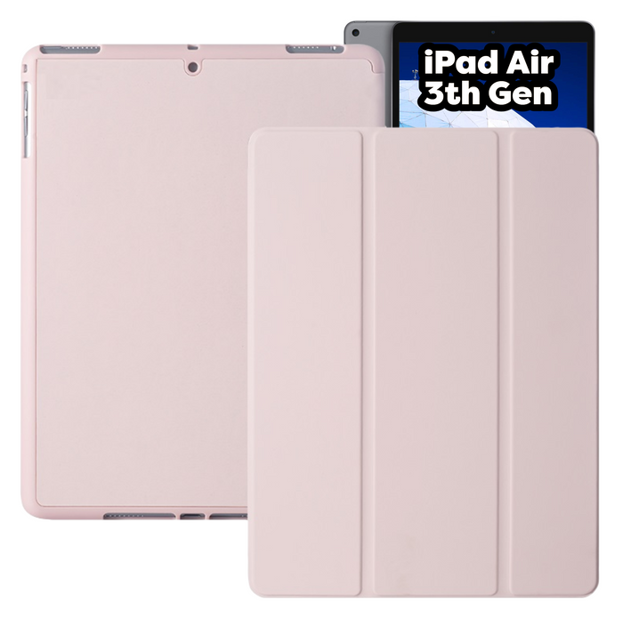 iPad Air 3 (2019) 10.5 Hoes - iPad Air 2019 (3e generatie) Case - Roze - Smart Folio iPad Air Cover met Apple Pencil Opbergvak - Hoesje voor Apple iPad Air 3e Generatie (2019) 10.5 inch