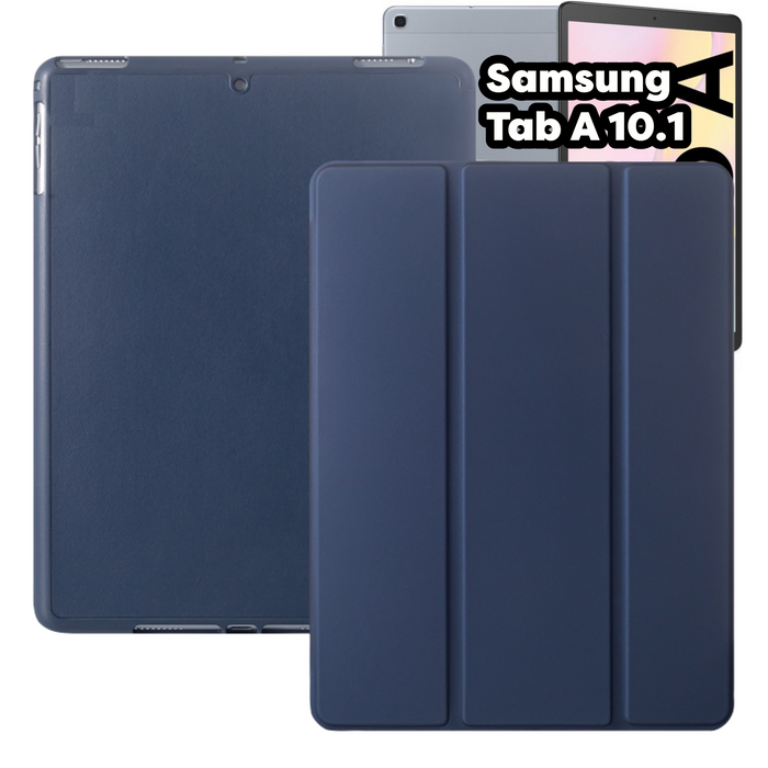 Samsung Tab A (2019) 10.1 inch Hoes - Donker Blauw Smart Folio met Samsung S Pen Vakje - SM-T510 Samsung Galaxy Tab A 2019 Cover - Samsung Galaxy Tab A 10.1 inch Hoesje