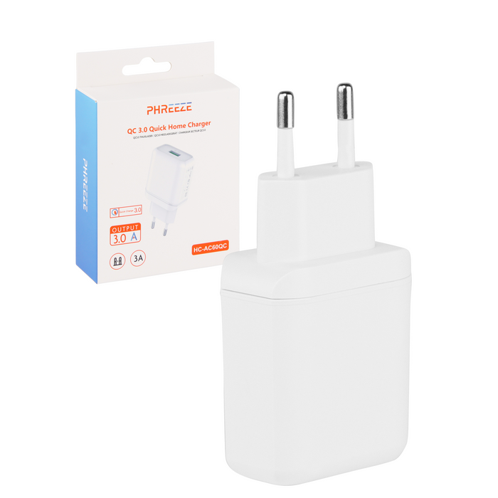 Phreeze 18W USB Oplader met Quick Charge 3.0 - PHR-AC60QC
