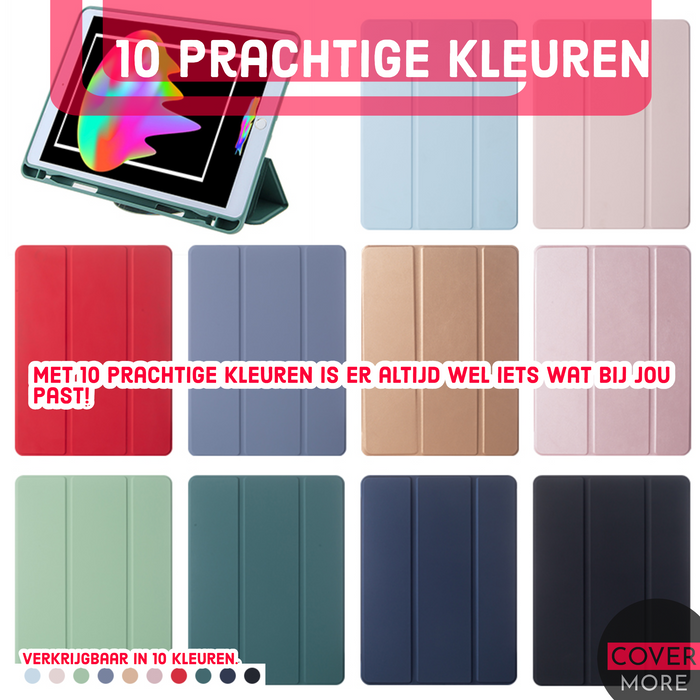 iPad Air 2020 Hoes - iPad Air 4 Cover met Apple Pencil Vakje - Roze Hoesje iPad Air 10.9 inch (4e generatie) Smart Folio Case