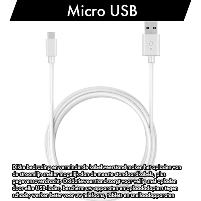 Adaptive Fast Charger + Micro USB Kabel Samsung - Geschikt voor Samsung S7/ S7 Edge, Note 5, A3, A5, A7, A8, A9, J1, J2, J3, J4, J5, J6, J7, J8, Tab S2, Tab A 8.0 (2017 - Opladers - Phreeze