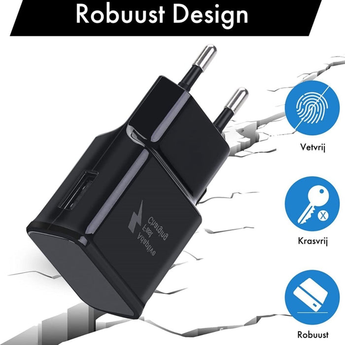 Adaptive Fast Charger voor Samsung - 2 Stuks - Snellader Samsung A50/A51/A52/A53, S20,S21,S22 etc. - Opladers - Phreeze