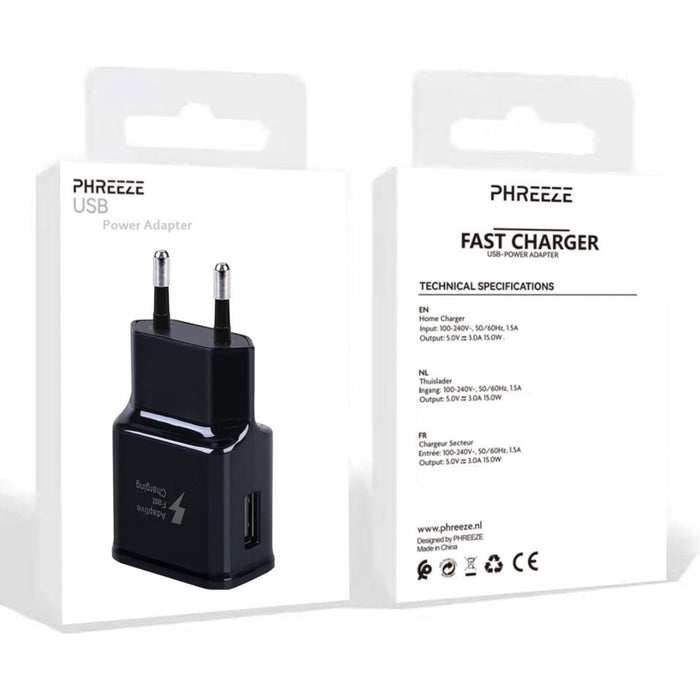 Adaptive Fast Charger voor Samsung - 2 Stuks - Snellader Samsung A50/A51/A52/A53, S20,S21,S22 etc. - Opladers - Phreeze