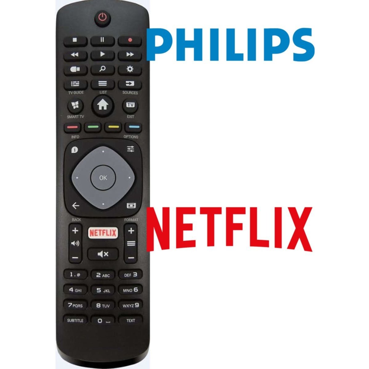 Afstandsbediening Philips met Netflix Knop Universele Afstandsbediening voor alle Philips TV Ambilight
