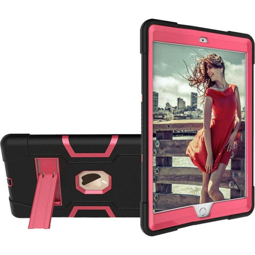 Apple iPad 7 (2019) Schokbestendige Stevige Hoes | Premium Kwaliteit | Apple iPad 10.2 Hoesje | iPad 7 Hoesje | Apple iPad 7 (2019) Case | Geschikt voor Apple iPad 7 (2019) 10.2 inch | Apple iPad Tab 2019 (10.2 inch) Zwart / Roze Hoes - Tablet Hoezen - Phreeze