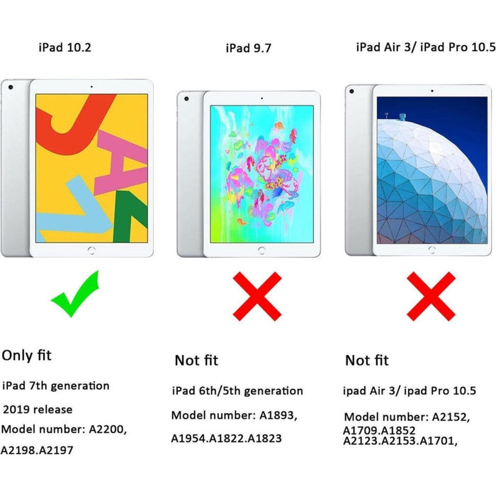 Apple iPad 7 (2019) Schokbestendige Stevige Hoes | Premium Kwaliteit | Apple iPad 10.2 Hoesje | iPad 7 Hoesje | Apple iPad 7 (2019) Case | Geschikt voor Apple iPad 7 (2019) 10.2 inch | Apple iPad Tab 2019 (10.2 inch) Zwart / Roze Hoes - Tablet Hoezen - Phreeze