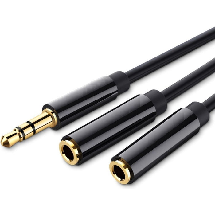 Audio Jack Splitter - Aux Splitter 3.5mm Audio Jack Adapter Kabel - Aux 3.5mm (male) naar 2x Aux 3.5mm (female) audio jack kabel - 20 CM - Premium Kwaliteit - Audio & Video - Phreeze