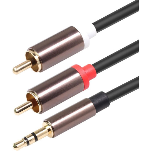 Aux naar Tulp - Subwooferkabel - 3.5 Audio Jack naar RCA Kabel - 1.8 Meter - 3.5mm Male Aux Jack naar 2 RCA Male Audio Kabel - Aux Kabel voor Versterker, Hi-Fi Systeem, Soundbar, Home Theater, TV, Autoradio, Laptop, Mixer, DJ Conroller, Smartphone - Audio & Video - Phreeze