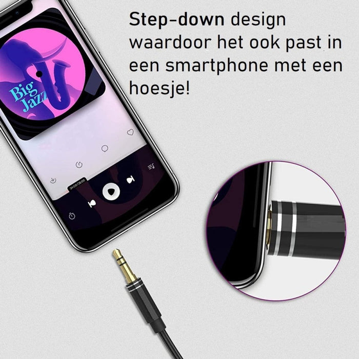 Aux Verlengkabel | Verlengkabel Audio Jack 1 Meter | Verlengsnoer Audio | 3.5 mm naar audio jack | Vergulde connectoren | - Audio & Video - Phreeze