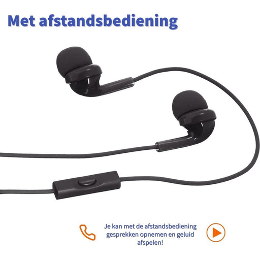 Bedrade Oordopjes met Microfoon en Eartips (S/M/XL) - In Ear Oortjes - Premium Bass - Geschikt voor Samsung, Huawei, Xiaomi, OnePlus, Sony, HTC, Nokia, iPhone - Oordopjes - Phreeze