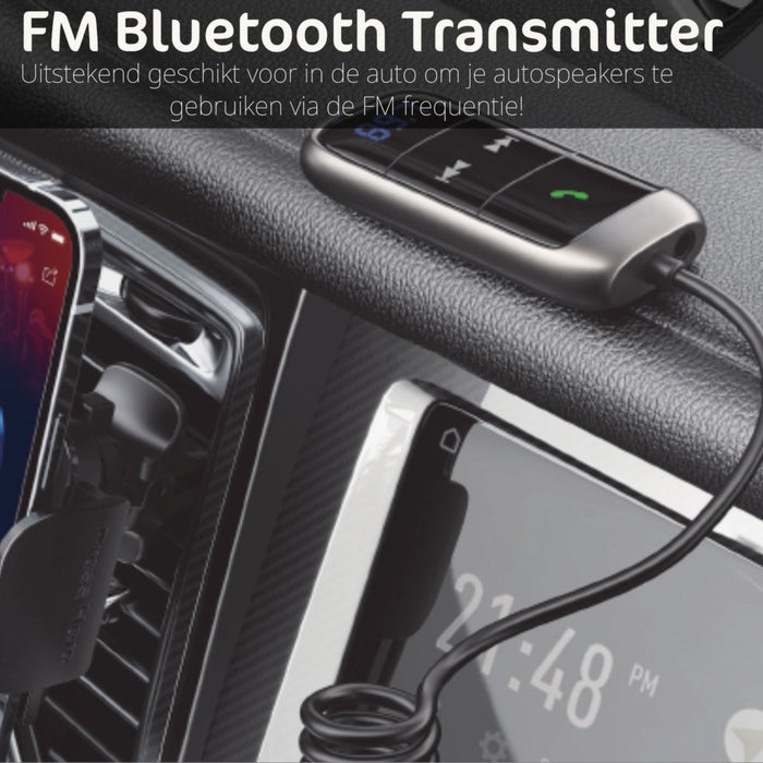 Bluetooth Receiver met USB aansluiting - Auto - FM Transmitter Carkit Bluetooth - Bluetooth Ontvanger - Bluetooth USB - FM Transmitter - Autoladers - Phreeze