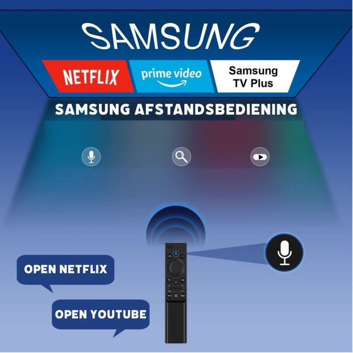 BN59-01330G Universele spraakafstandsbediening voor Samsung Smart TV Bluetooth-microfoonafstandsbediening Alle Samsung LED QLED UHD HDR 4k Crystal uhd gebogen Smart TV, met Netflix Prime Video, Samsung Plus - Afstandsbediening - Phreeze