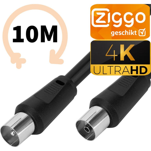Coax Kabel Ziggo - 4k Ultra HD Coaxkabel - 10 Meter - 4G Proof Antennekabel - TV Kabel - TV Kabel Coax -Alternatief Hirschmann 4G Coax Antennekabel - IEC Male to Female - Audio & Video - Phreeze