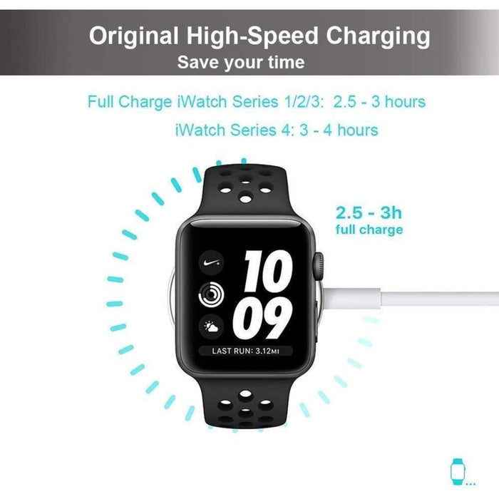 Draadloos Oplaadkabel Apple Watch | 1 Meter | Apple Watch Lader Draadloos | Apple Watch Kabel | Geschikt voor Apple Watch 1/2/3/4/5/6 - Opladers - Phreeze