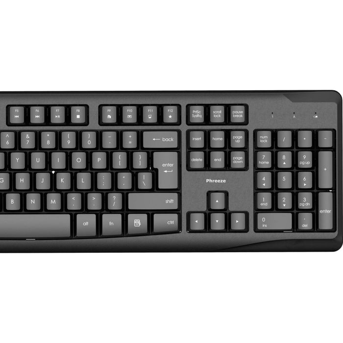 Draadloos Toetsenbord met Muis - Premium Toetsenbord draadloos – Universeel QWERTY keyboard – geschikt voor o,a. tablet, pc, laptop, Samsung, HP, Dell - Zwart | Toetsenbord Draadloos | Toetsenbord en Muis Draadloos - Computer - Phreeze