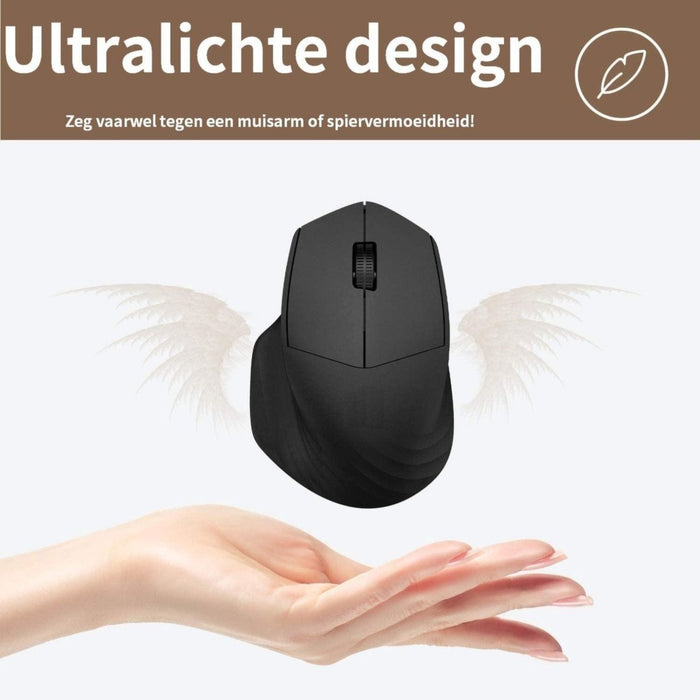 Draadloze Muis met Duimsteun - Bluetooth Muis en Draadloos Muis - Stille Muis - Silent Mouse - Draadloze Muis - Tablet Muis - Bluetooth Muis voor Laptop, HP, thuiswerken, Logitech, Microsoft, Chromebook, Apple MacBook, Android - Computer - Phreeze