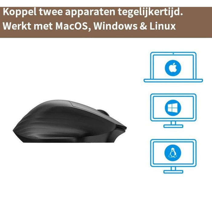 Draadloze Muis met Duimsteun - Bluetooth Muis en Draadloos Muis - Stille Muis - Silent Mouse - Draadloze Muis - Tablet Muis - Bluetooth Muis voor Laptop, HP, thuiswerken, Logitech, Microsoft, Chromebook, Apple MacBook, Android - Computer - Phreeze