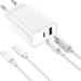 Duo Snellader iPhone + 2x Oplaadkabel 1 Meter - USB C en USB A - Voor iPhone, iPad, Airpods en Apple Watch - Opladers - Phreeze