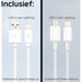 Duo Snellader iPhone + 2x Oplaadkabel 2 Meter - USB C en USB A - Voor iPhone, iPad, Airpods en Apple Watch - Opladers - Phreeze