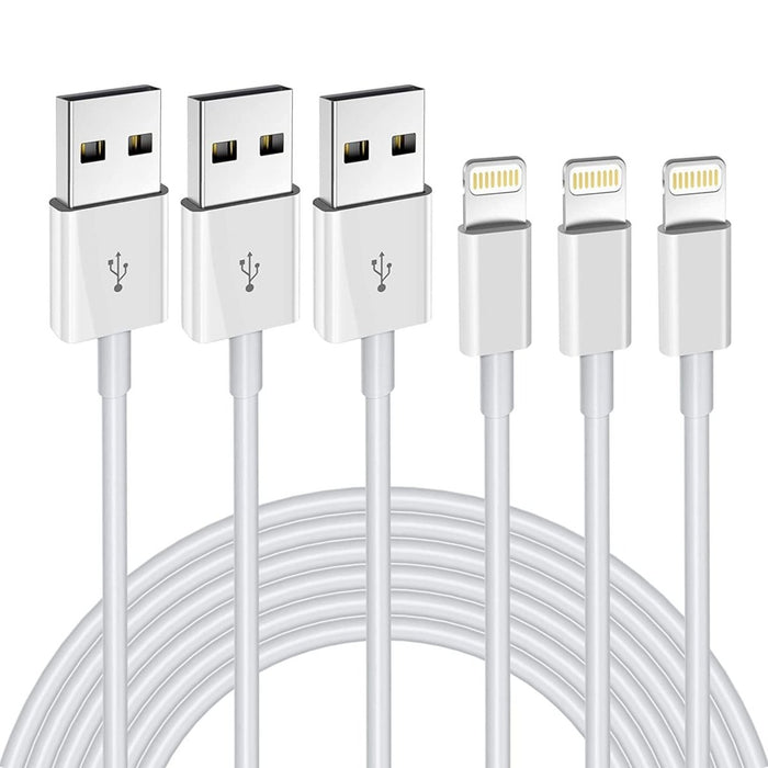 Fast Charge iPhone Kabel - 2 Meter - 3 PACK - Oplaadkabel iPhone Lang - Gecertificeerd voor Apple iPhone en Apple iPad - Kabels - Phreeze