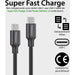 GaN Snellader met dubbele USB C Poort + Stevige USB-C Kabel 2 Meter - 35W Oplader - Geschikt voor Samsung - Adapter met Super Fast Charge 2.0 - Opladers - Phreeze