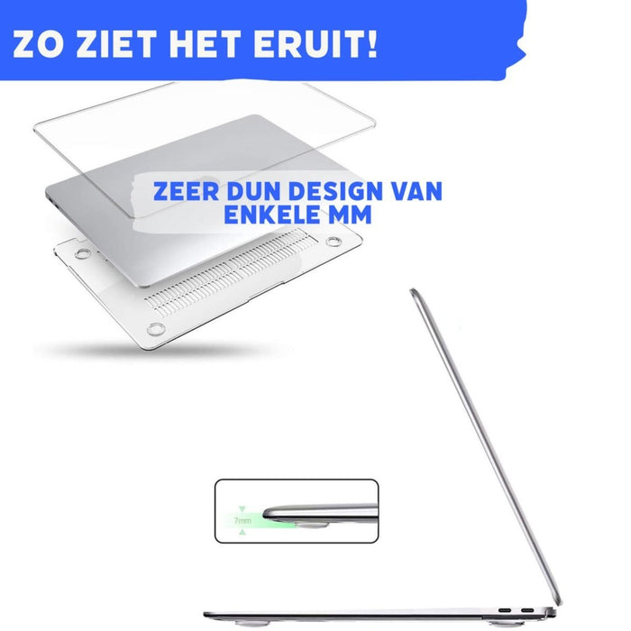 Hardcover Case Cover Voor Apple Macbook Pro 13.3 Inch 2020/2021 (A2289/A2251/A2338//A2519/A1706/A1708/1989) Hard Shell Hoes - Notebook Sleeve Skin Protector Hardshell - Hardcase Beschermhoes - Crystal Clear - Transparant - MacBook Hardcase - Phreeze