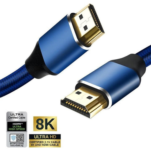 HDMI 2.1 kabel - Ultra high speed - 8K (60 Hz) - 4K (144/120/60 Hz) - Full HD 1080p - Ethernet - 3D - ARC - Male naar male - Geschikt voor TV - DVD - Laptop - PC - Beamer - Monitor - 1.5 meter - Audio & Video - Phreeze