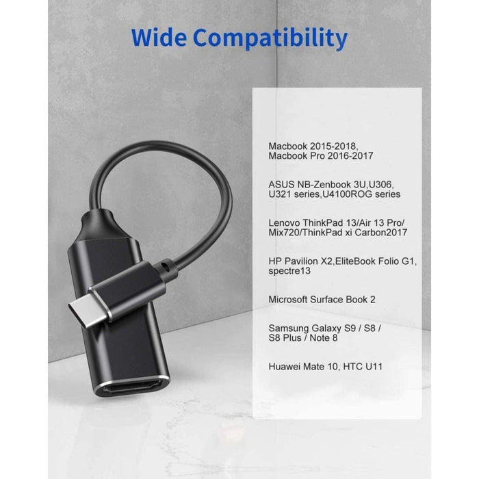 HDMI naar USB-C Adapter | Plug & Play | Werkt met MacBOok - USB-C (Alternate Mode) - Android | Ondersteunt 4K ULTRA HD | Converter USBC naar HDTV - Audio & Video - Phreeze