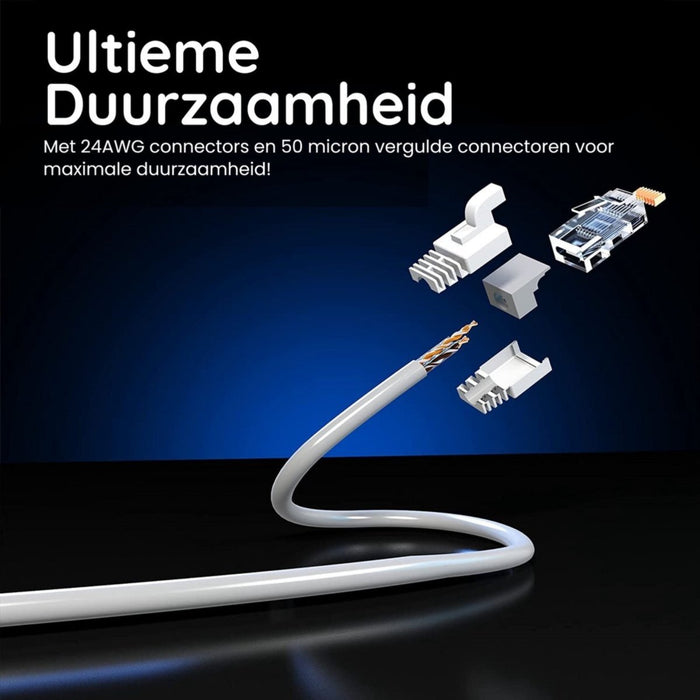 Internetkabel 1,8 Meter - CAT6 Ethernet Kabel - High Speed UTP Kabel - 1000 MB/s - Geschikt voor Gaming, Streamen, Glasvezel, Netflix, Gigabit - Audio & Video - Phreeze