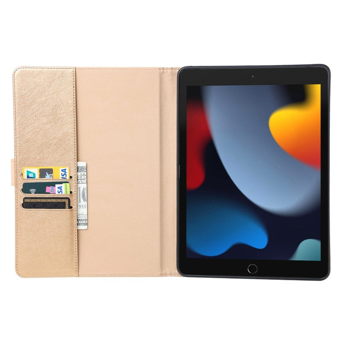 iPad 10.2 2019/2020/2021 Hoes Goud - Premium iPad 2021 Hoesje van Vegan Leer - Apple iPad 10.2 Case - Luxe iPad 10.2 Cover - Tablet Hoezen - Phreeze