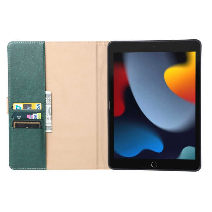 iPad 10.2 2019/2020/2021 Hoes Groen - Premium iPad 2021 Hoesje van Vegan Leer - Apple iPad 10.2 Case - Luxe iPad 10.2 Cover - Tablet Hoezen - Phreeze
