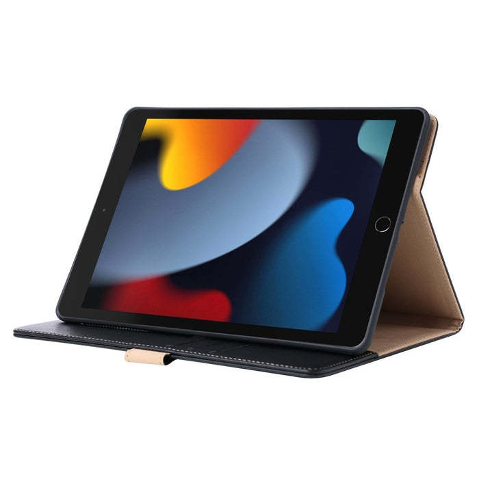 iPad 10.2 2019/2020/2021 Hoes Zwart - Premium iPad Hoesje van Vegan Leer - Apple iPad 10.2 Case - Luxe iPad 10.2 Cover - Tablet Hoezen - Phreeze
