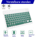 iPad 2017/2018 (9.7 inch) Hoes Toetsenbord - Leer - Keyboard Case voor Apple iPad 9.7 inch (5e en 6e Generatie) - iPad Hoesje met Toetsenbord - Donker Groen - Bluetooth Toetsenbord iPad - iPad Toetsenbord - Tablet Hoezen - Phreeze