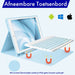 iPad 2019/2020/2021/2022 10.2 Inch Hoes Toetsenbord - Leer - Keyboard Case voor Apple iPad 10.2 7e/8e/9e generatie - iPad Hoesje met Toetsenbord - Licht Blauw - Bluetooth Toetsenbord iPad - iPad Toetsenbord - Tablet Hoezen - Phreeze