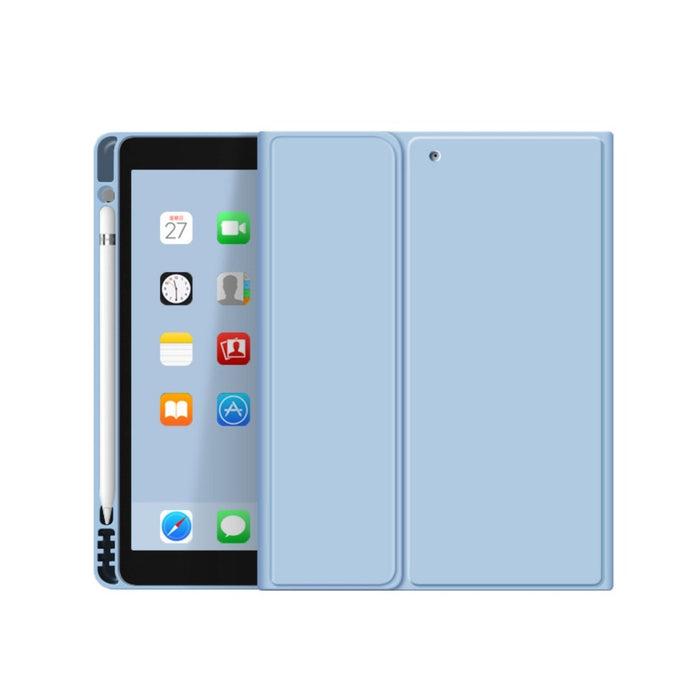 iPad 2019/2020/2021/2022 10.2 Inch Hoes Toetsenbord - Leer - Keyboard Case voor Apple iPad 10.2 7e/8e/9e generatie - iPad Hoesje met Toetsenbord - Licht Blauw - Bluetooth Toetsenbord iPad - iPad Toetsenbord - Tablet Hoezen - Phreeze
