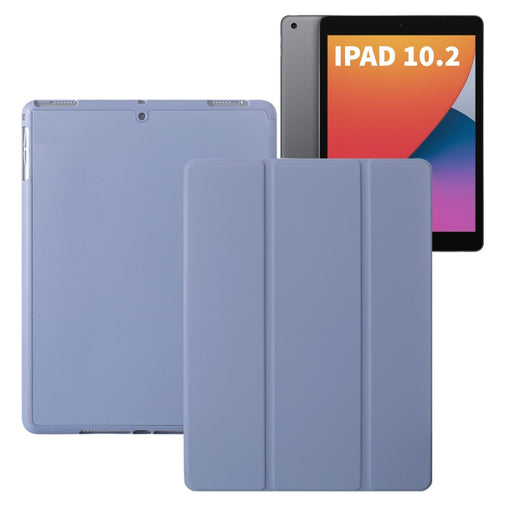 iPad 2021 Hoes - iPad 10.2 2019/2020/2021 Case - iPad 10.2 Hoesje Paars - Smart Folio Cover met Apple Pencil Opbergvak - Hoesje voor iPad 10.2 7e, 8e en 9e generatie - Tablet Hoezen - CoverMore