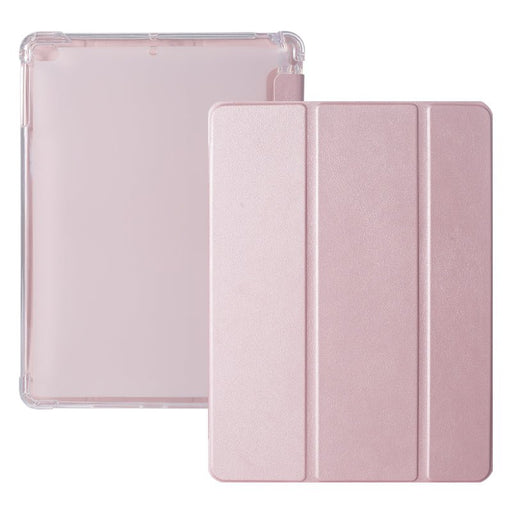 iPad 2021 Hoes - iPad 10.2 2019/2020/2021 Case - iPad 10.2 Hoesje Roze Goud - Clear Back Folio Cover met Apple Pencil Opbergvak - Hoesje voor iPad 10.2 7e, 8e en 9e generatie - Tablet Hoezen - CoverMore
