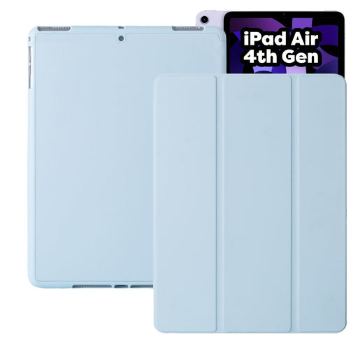 iPad Air 2020 Hoes - iPad Air 4 Cover met Apple Pencil Vakje - Blauw Hoesje iPad Air 10.9 inch (4e generatie) Smart Folio Case - Tablet Hoezen - CoverMore