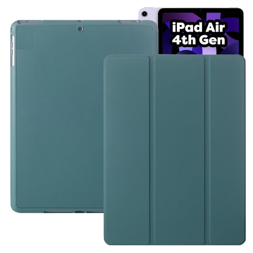 iPad Air 2020 Hoes - iPad Air 4 Cover met Apple Pencil Vakje - Donker Groen Hoesje iPad Air 10.9 inch (4e generatie) Smart Folio Case - Tablet Hoezen - CoverMore