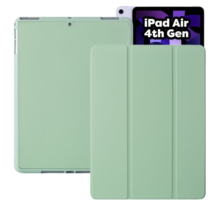 iPad Air 2020 Hoes - iPad Air 4 Cover met Apple Pencil Vakje - Groen Hoesje iPad Air 10.9 inch (4e generatie) Smart Folio Case - Tablet Hoezen - CoverMore