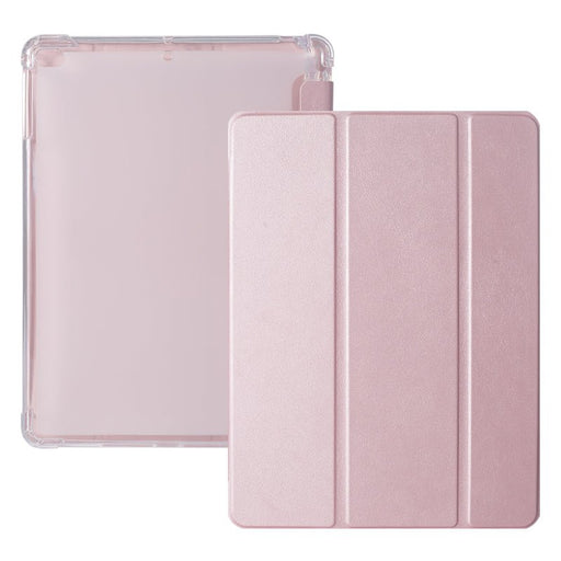 iPad Air 2020 Hoes - iPad Air 4 Cover met Apple Pencil Vakje - Roze Goud Hoesje iPad Air 10.9 inch (4e generatie) Clear Back Folio Case - Tablet Hoezen - CoverMore