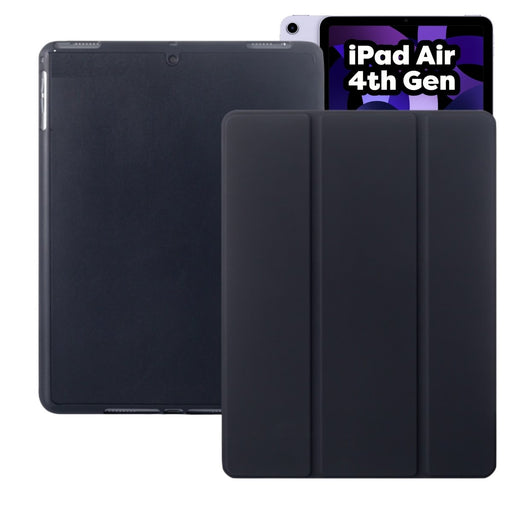 iPad Air 2020 Hoes - iPad Air 4 Cover met Apple Pencil Vakje - Zwart Hoesje iPad Air 10.9 inch (4e generatie) Smart Folio Case - Tablet Hoezen - CoverMore