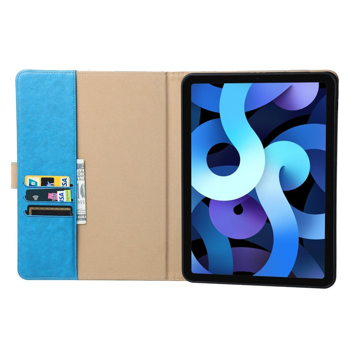 iPad Air 2020 Hoes - Vegan Leer - Premium Hoesje Case Cover voor de Apple iPad Air 4e Generatie 10.9 2020 - Blauw - Tablet Hoezen - Phreeze