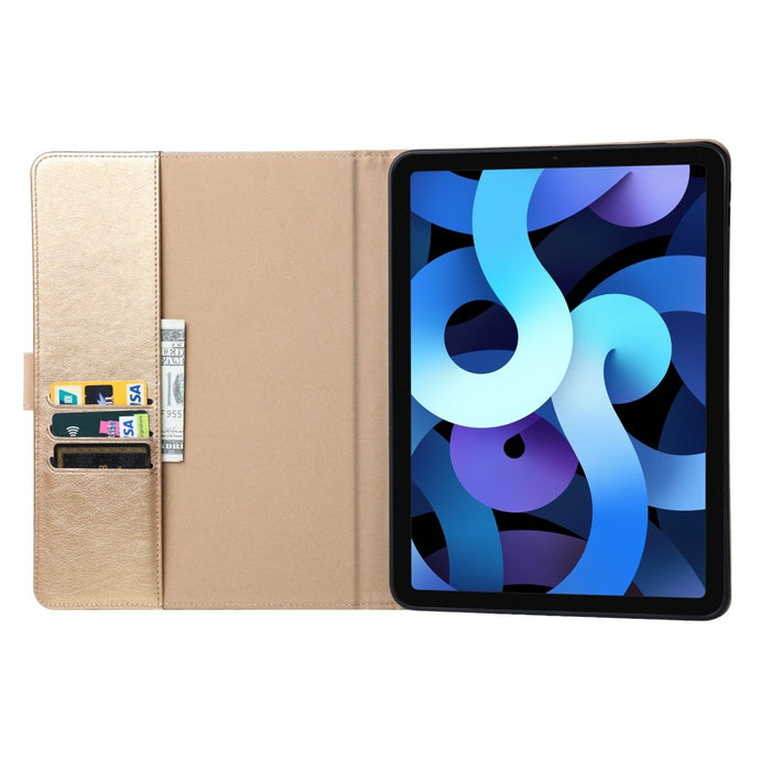 iPad Air 2020 Hoes - Vegan Leer - Premium Hoesje Case Cover voor de Apple iPad Air 4e Generatie 10.9 2020 - Goud - Tablet Hoezen - Phreeze
