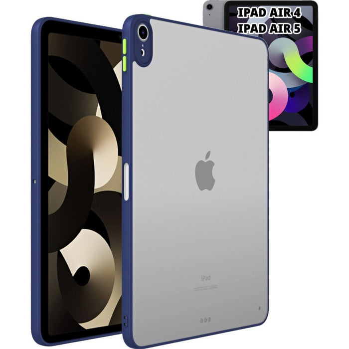 iPad Air 2022 Hoesje - iPad Air 4e Generatie Hoes - iPad Air 5e Generatie Hoes - Phreeze Back Cover Cover Case - AntiShock - Doorzichtig - Blauw - Tablet Hoezen - Phreeze