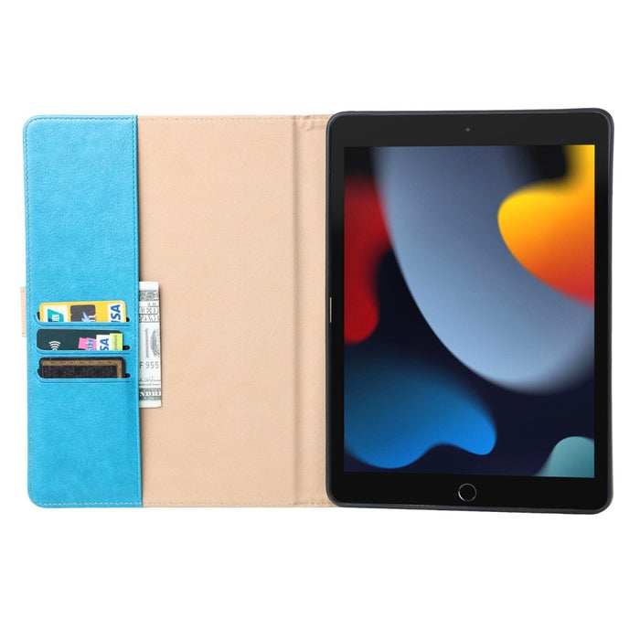 iPad Air 3 10.5 Hoes - Vegan Leer - Premium Hoesje Case Cover voor de Apple iPad Air 3e Generatie 10.5 2019 - Blauw