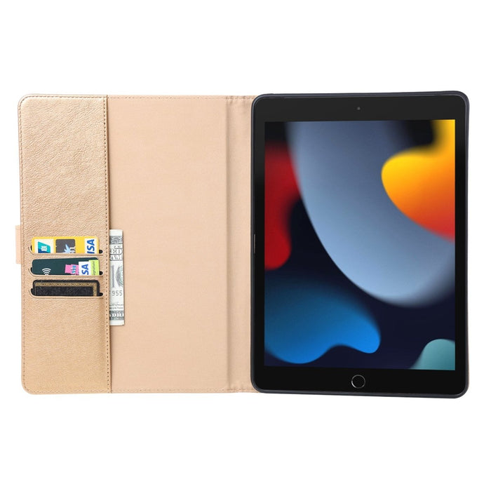 iPad Air 3 10.5 Hoes - Vegan Leer - Premium Hoesje Case Cover voor de Apple iPad Air 3e Generatie 10.5 2019 - Goud